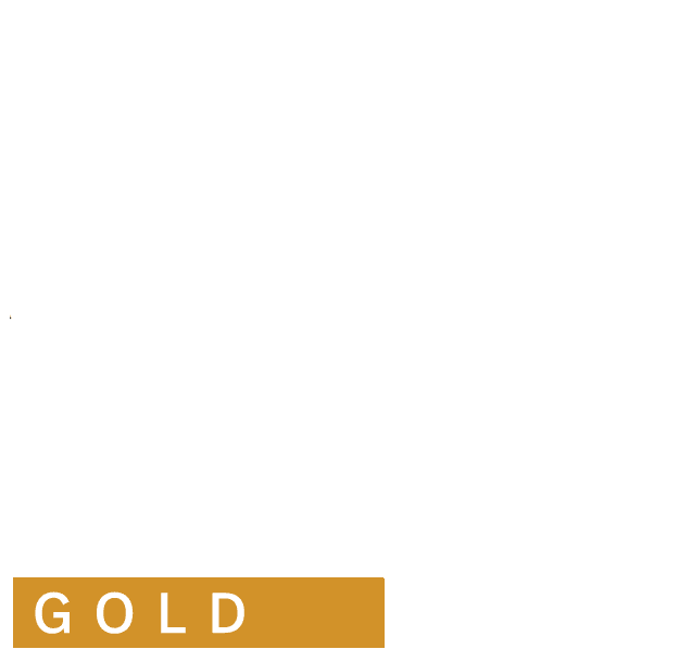 Qualmark Gold Award Logo Stacked Reverse